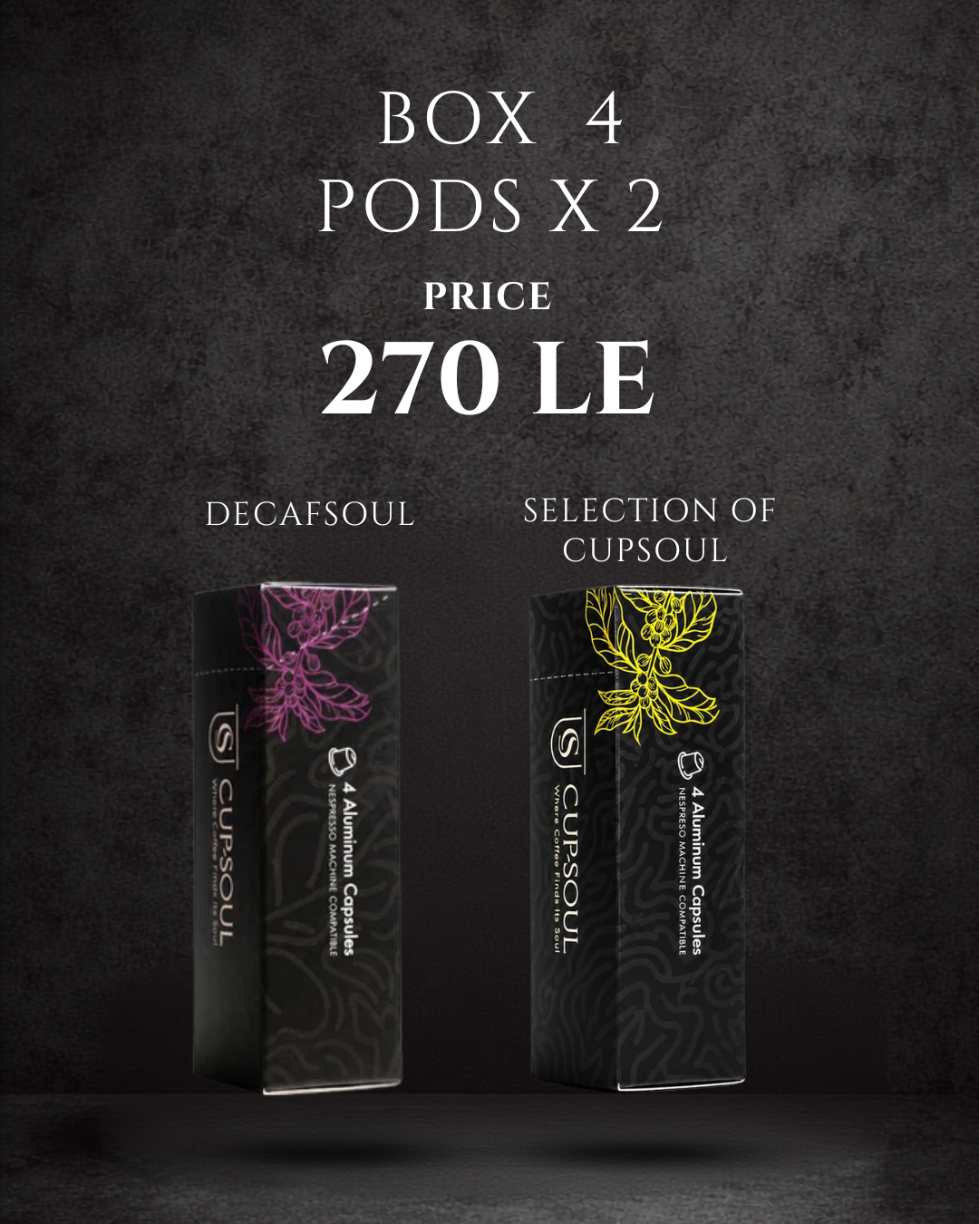 Decafsoul 4 Pods + Selection Of Cupsoul 4 Pods